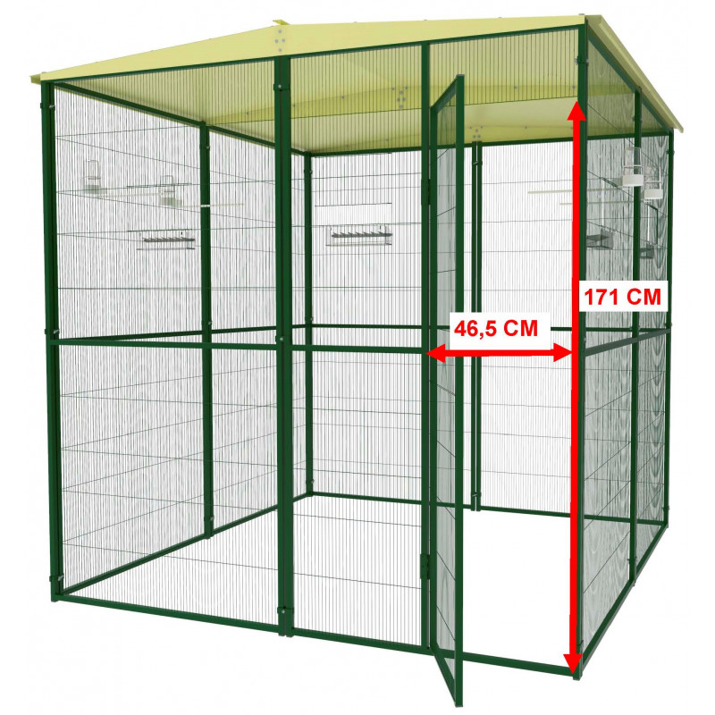 Volière extérieur 2x2x2m volière jardin cage 4m² exotique pigeonnier  colombe avis cielterre-commerce - Cages à oiseaux et volières (7674397)